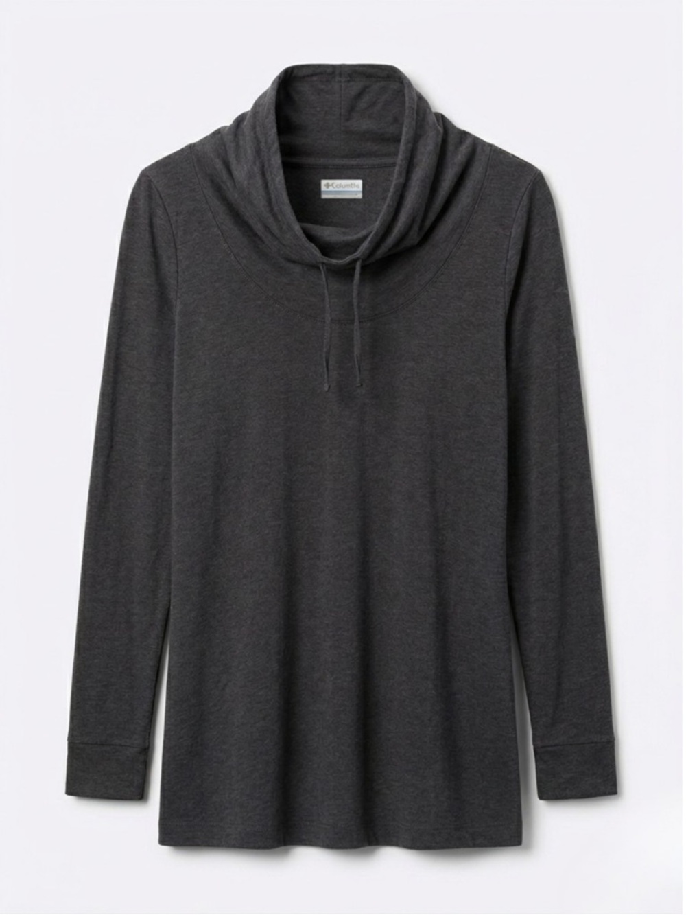Colombia‎ Gray Cowl Neck Long Sleeve Top
